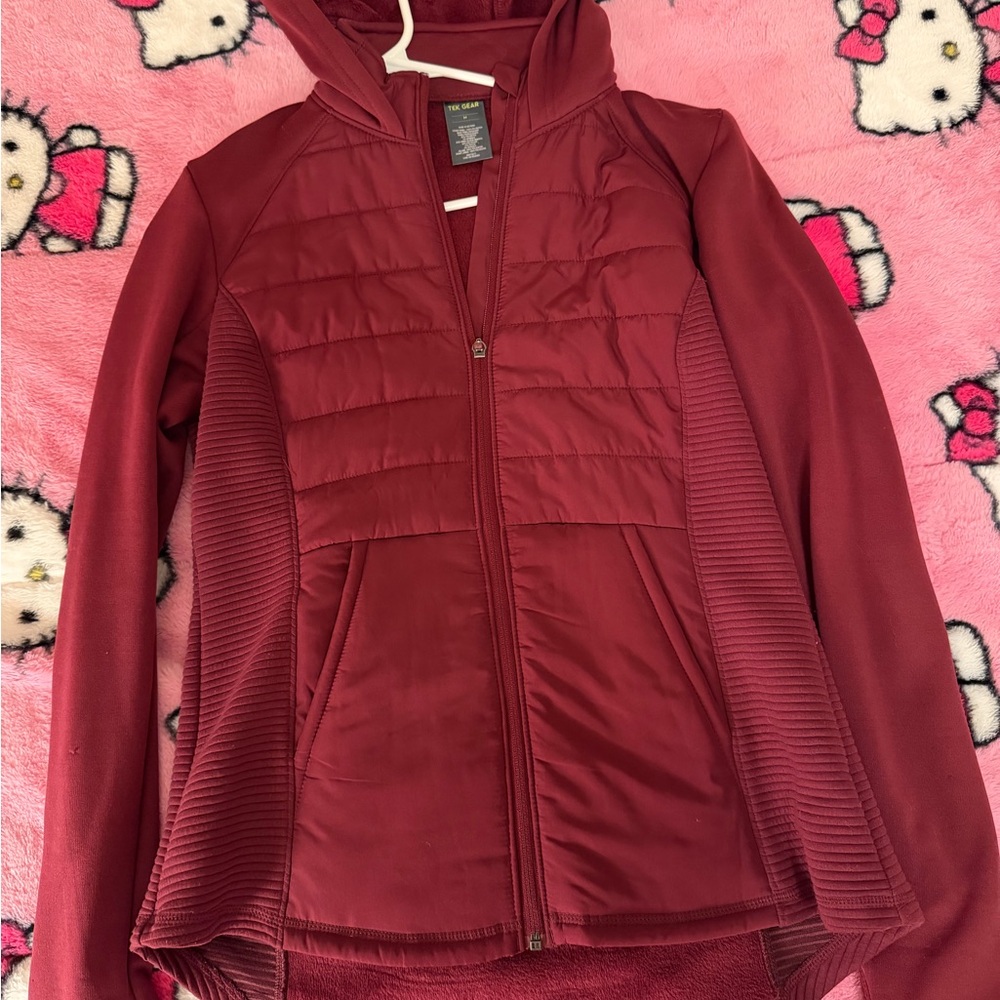 Tek Gear Maroon Quilted Jacket